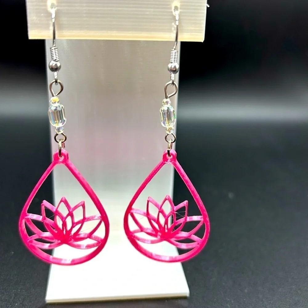 Lotus Teardrop Earrings